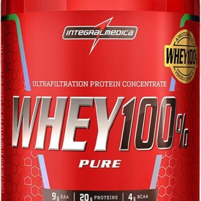 Whey Protein Concentrado Chocolate 100% Pure – 21g de Proteína por Scoop, Suplementação Alimentar Pós-Treino, Fórmula Enriquecida com BCAAs – Pote 900g